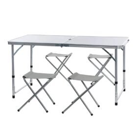 مجموعة طاولة تخييم قابلة للطي مع كراسي